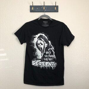 Scream What's Your Favorite Scary Movie Black Graphic Tee Men's S Horror Shirt